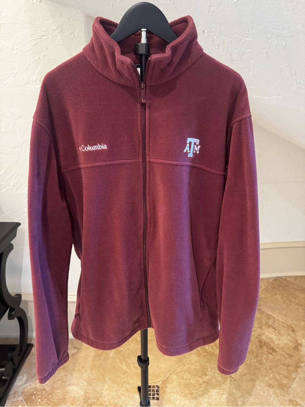 Columbia Maroon Texas A&M Lightweight Fleece Jacket